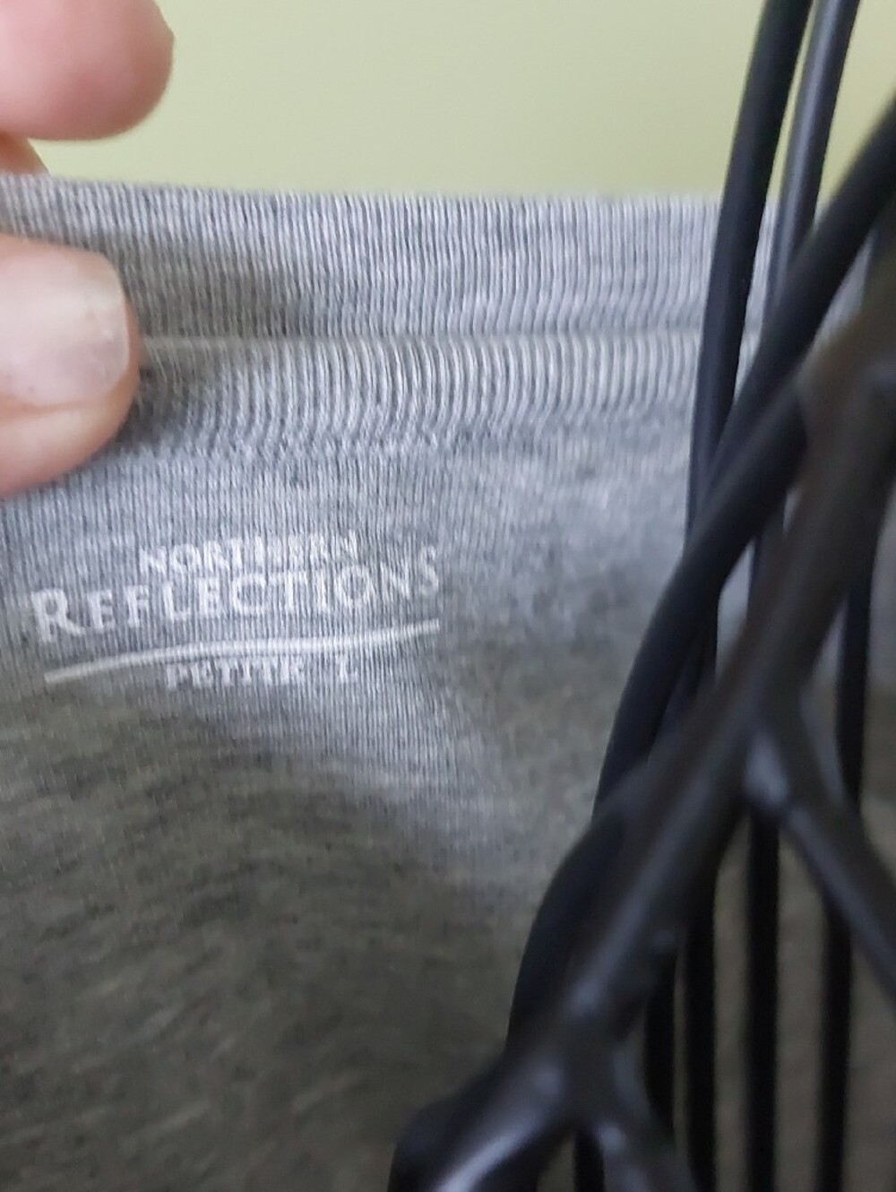 Northern Reflections Grey Ribbed-Neck Tee - Picture 2 of 14